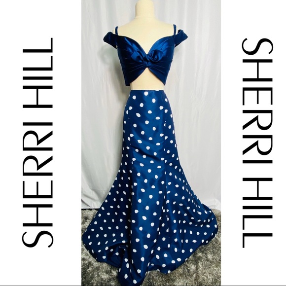 polka dot prom dress